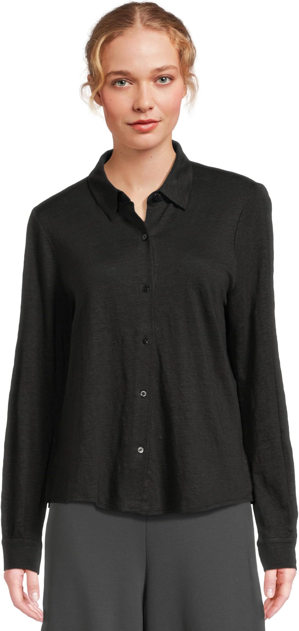 

Рубашка Eileen Fisher Classic Collar Shirt, цвет BLA01