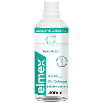

Elmex Sensitive Original Ополаскиватель для рта 3 x Защита от кариеса Фтор из аминов без красителей Снимает чувствительность зубов Полный уход за полостью рта за 30 секунд