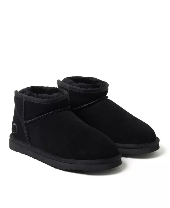 Fireside от Women's Riverland Натуральные овчинные микро-ботильоны Dearfoams, черный — фото 2