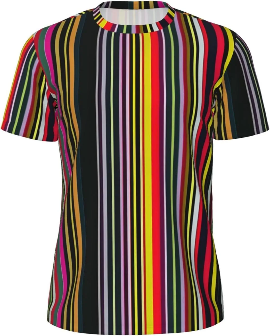 

Футболка мужская летняя с вертикальным принтом в полоску, легкая и дышащая SDFHU