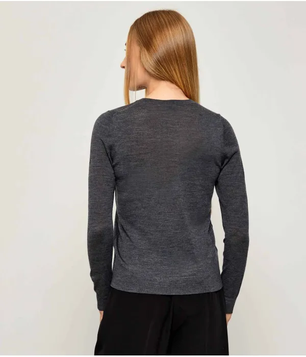 Шерстяной свитер Ferpina Slim fit Boss, серый — фото 3