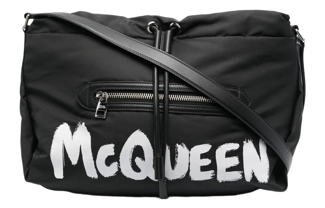 

Alexander McQueen Женская черная сумка через плечо с телячьей кожей