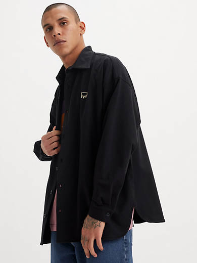 

Флисовая рубашка с кнопками Levi's Skateboarding, цвет Anthracite Night - Black
