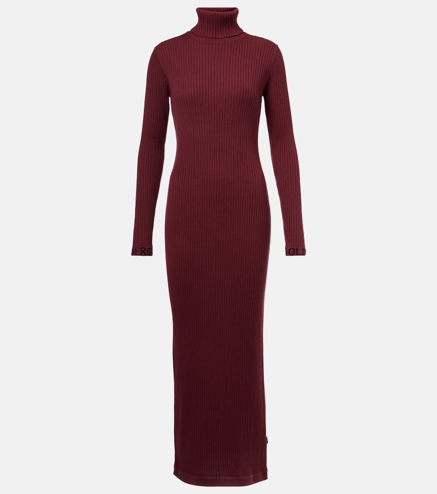 

Мирейл платье миди с ребристым воротником-водолазкой Goldbergh, Vino Rosso