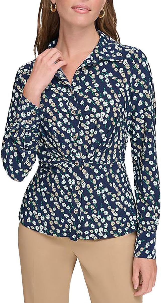 

Женская повседневная рубашка на пуговицах Tommy Hilfiger, Midnight/Multi