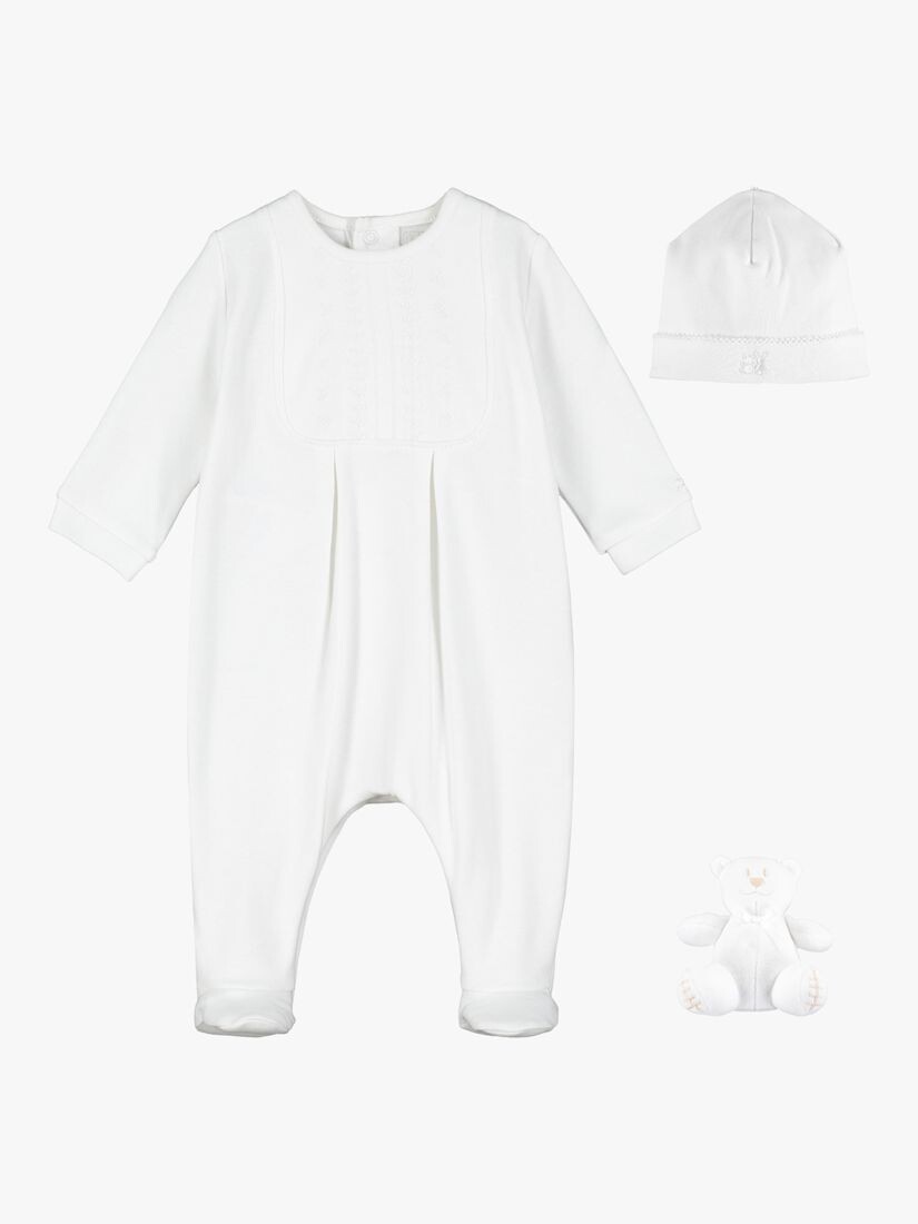 

Комбинезон из пижамы и шапочки с вышивкой Emile et Rose Baby Mallory, белый