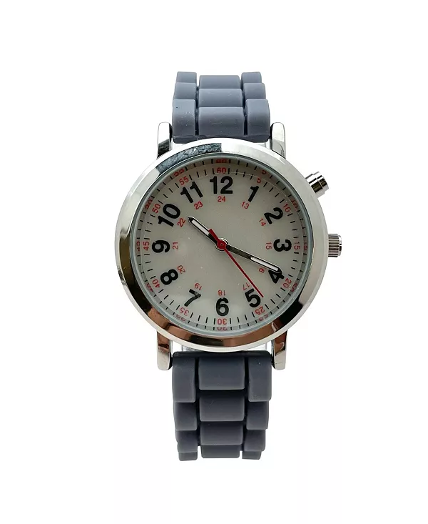 

Серый светящийся циферблат, легко читаемый, медицинские, силиконовый ремешок для женщин Olivia Pratt, gray