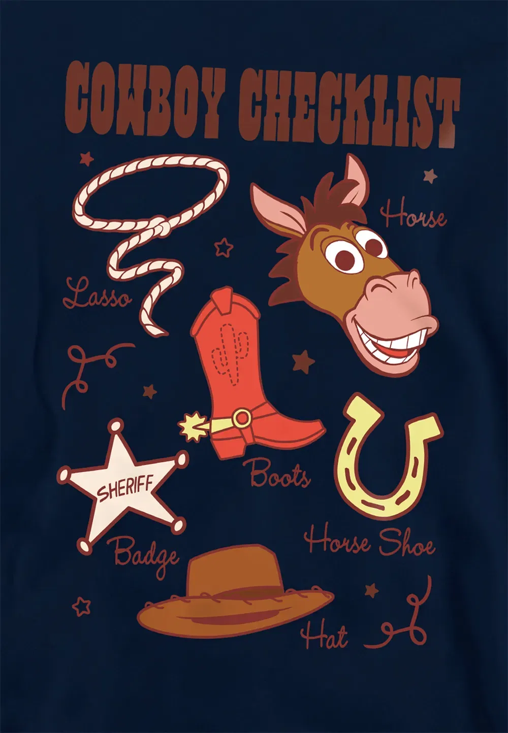 Детская худи Disney Cowboy Checklist, темно-синий, темно-синий — фото 2