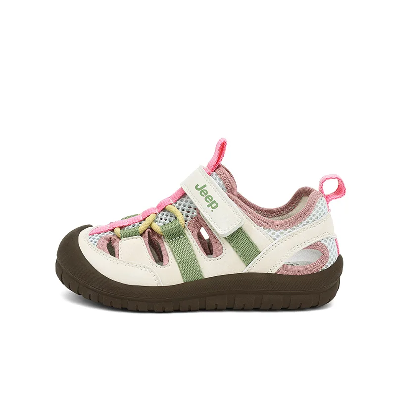 Детские сандалии Low top с абразивостойкостью, легкой амортизацией, противоскользящим покрытием и защитой от ударов Jeep, sky teal/айвори белый — фото 3