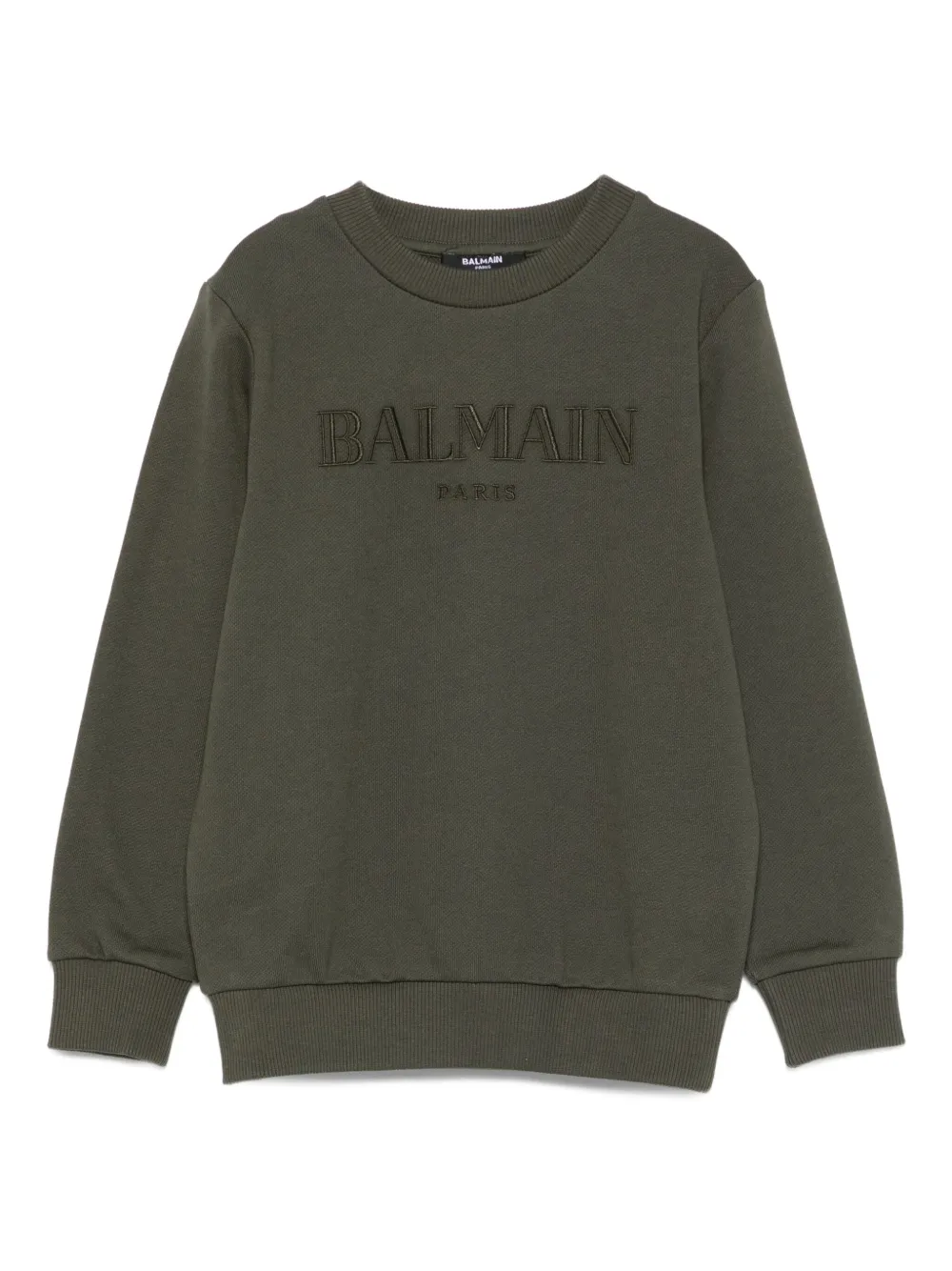 

Толстовка с вышитым логотипом Balmain Kids, зеленый
