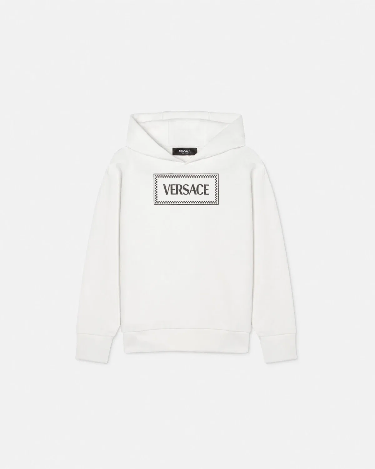 Детское худи с винтажным логотипом 90-х VERSACE, белый