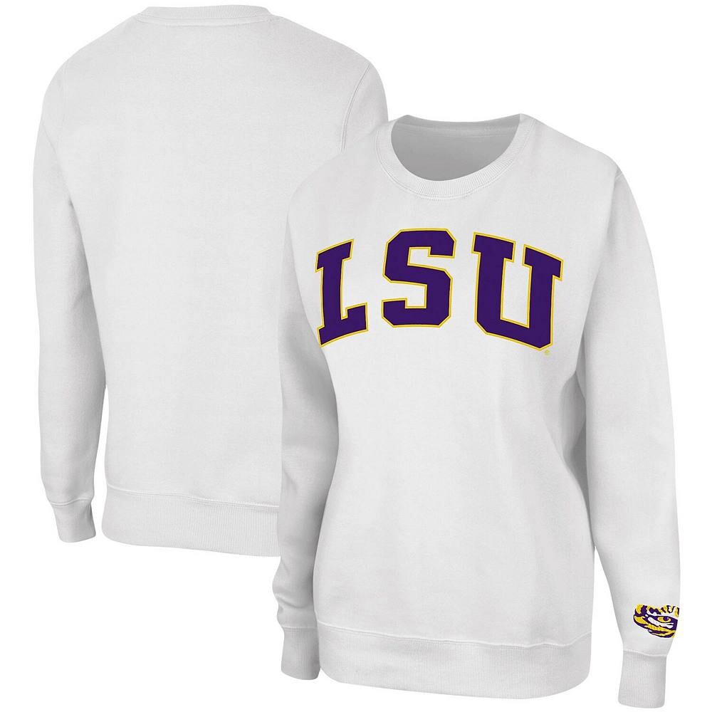 

Женский белый пуловер-свитшот Colosseum LSU Tigers Campanile, цвет Lsu White