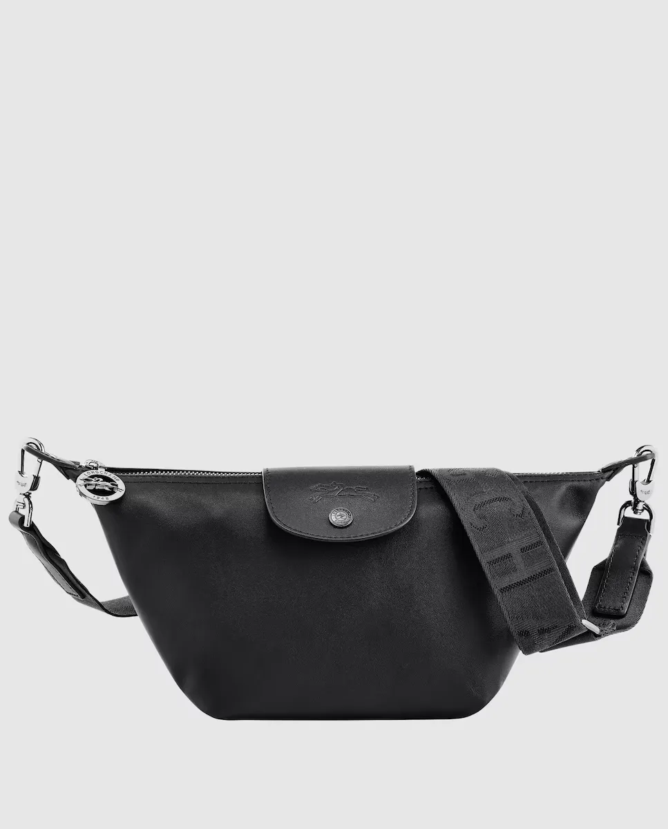 

Маленькая женская кожаная сумка через плечо Le Pliage Xtra Longchamp, черный