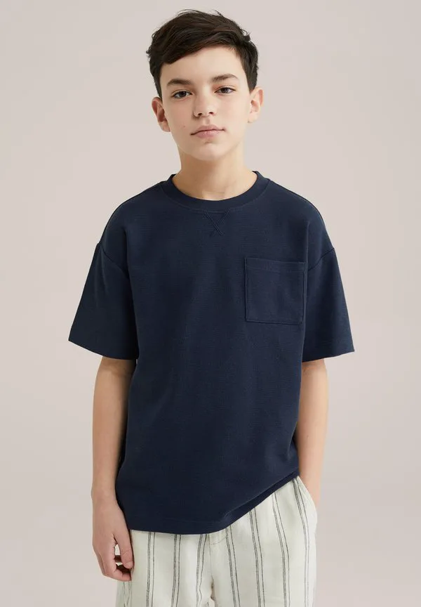 Базовая футболка blue ridge We Fashion, Navy Blue — фото 2