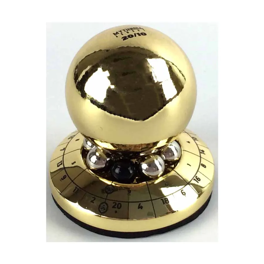 

d10/d20 — черный индикатор на золотой отделке, Mythroll Dice Spinners