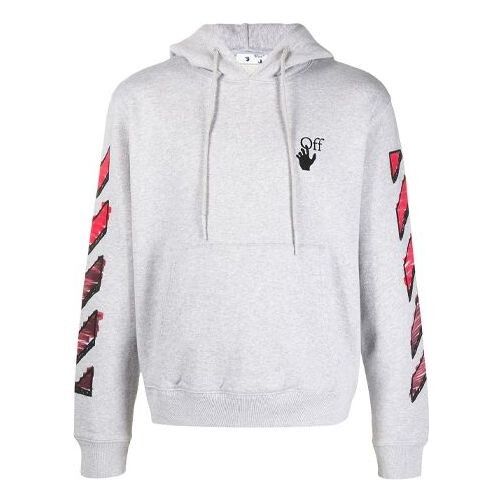 

Толстовка ss21 logo printing drawstring gray Off-White, серый