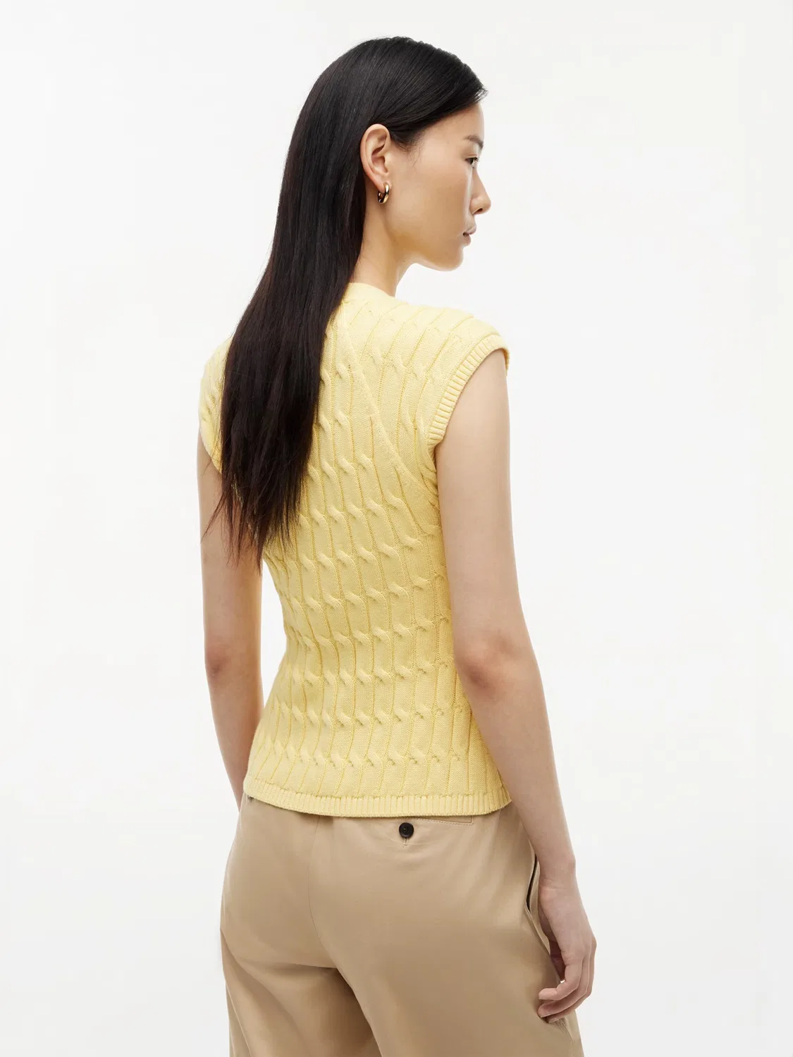 Вязаный жилет Tommy Hilfiger, Light Yellow — фото 4