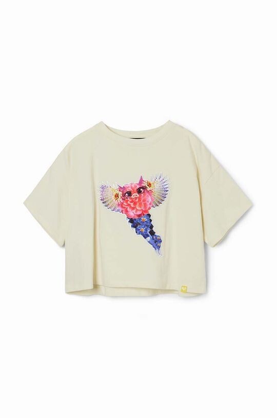 

Desigual Детская хлопковая футболка, белый