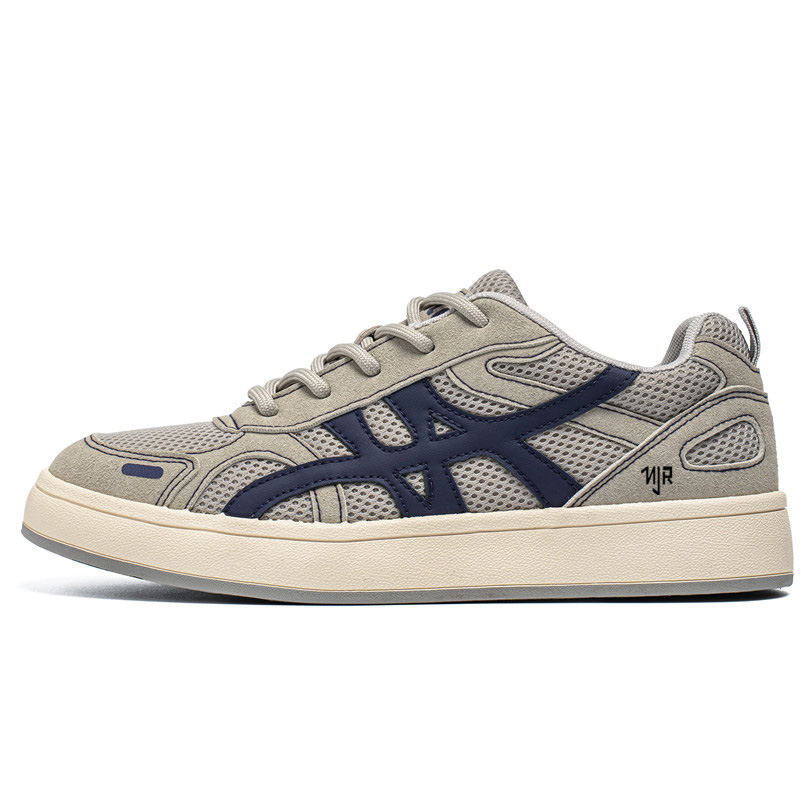 

NANJIREN Серые мужские скейтерские кроссовки с амортизацией, дышащие, легкие, с эффектом увеличения роста, цвет Gray