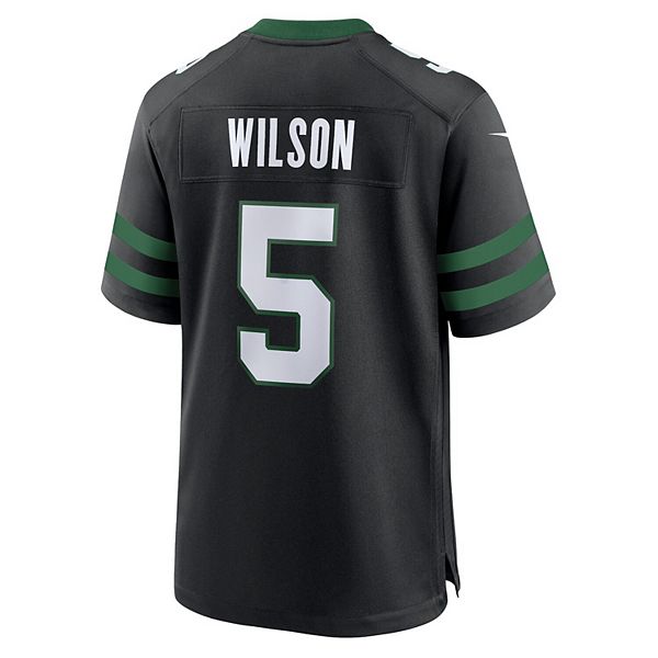 Футболка Garrett Wilson Legacy Black New York Jets Alternate Game Nike — фото 4