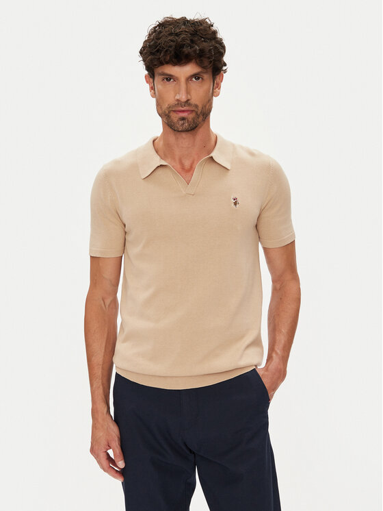 

Поло slim fit MUP3554 U.S. Polo Assn., бежевый