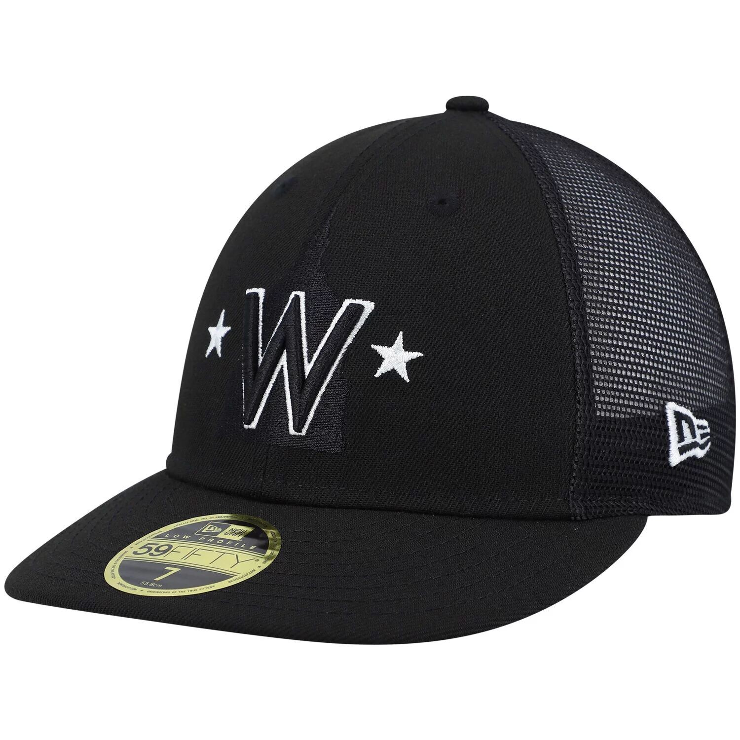 

Мужская кепка New Era Black Washington Nationals 2022, тренировочная команда, низкопрофильная 59FIFTY, облегающая шляпа
