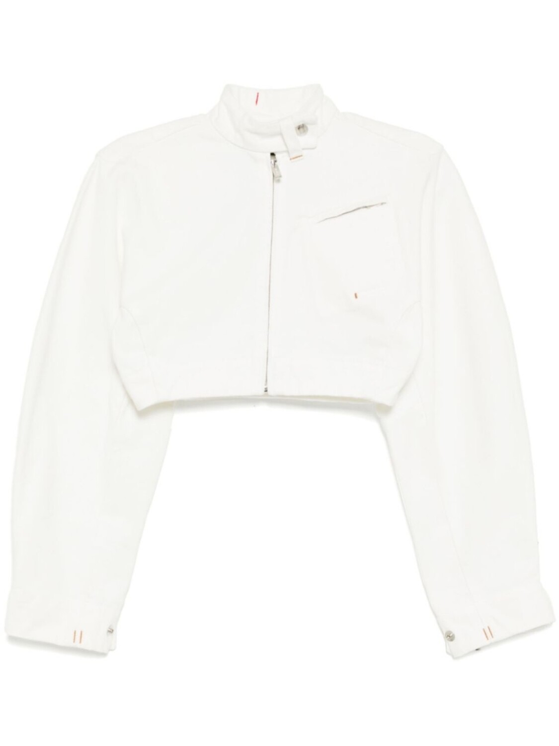 

Укороченная куртка на молнии Jacquemus, нейтральный цвет