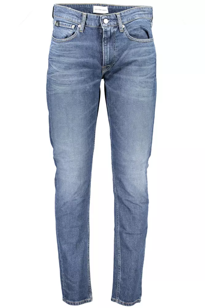 

Синие хлопковые мужские джинсы Calvin Klein
