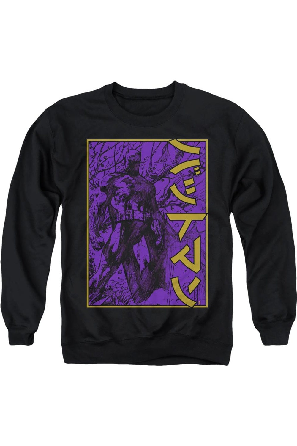 

Толстовка Batman Big Framed Kanji для взрослых с круглым вырезом Gildan, черный