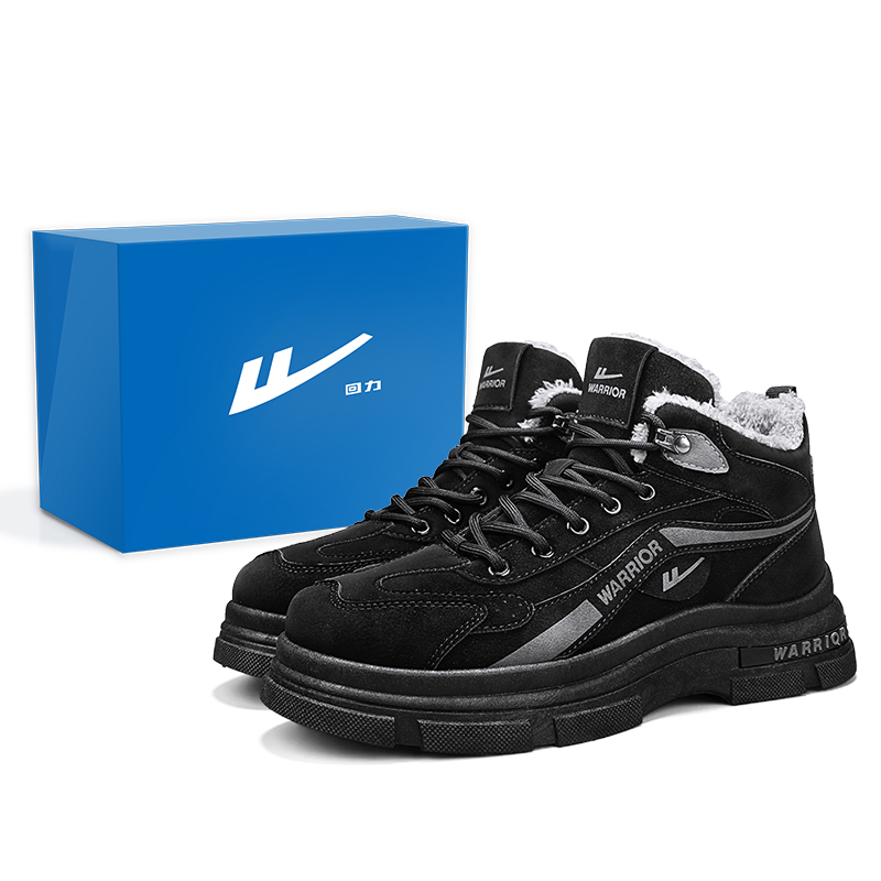 

WARRIOR Мужские утепленные зимние ботинки Black Gray, цвет Black Gray