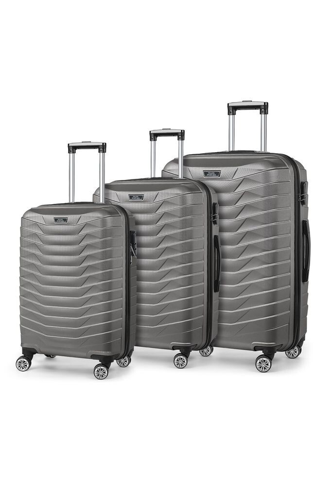 

Zoozie Bags, P55UCVLZ02, набор чемоданов (3 предмета), антрацит, 100% АБС, 50 x 30 x 75 см, серый