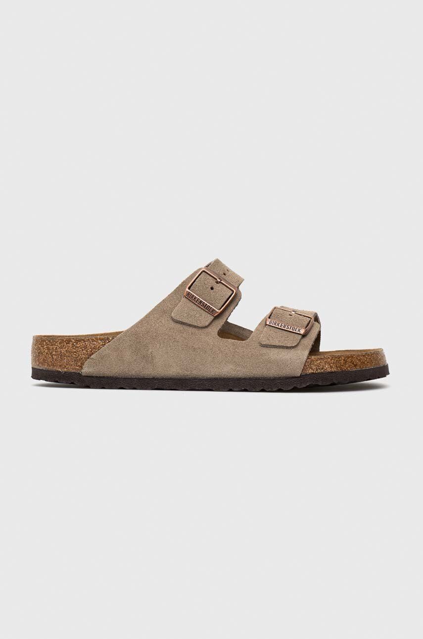 

Замшевые шлепанцы Birkenstock Arizona, бежевый