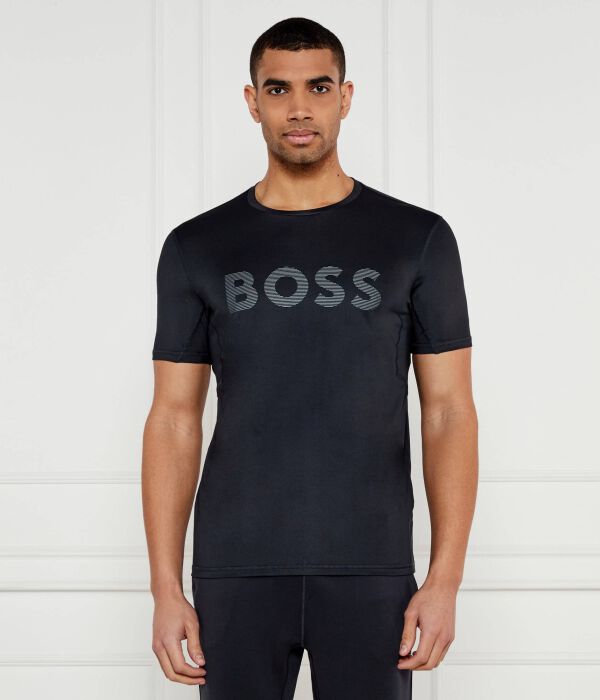 

Футболка мужская Boss Green Active Tee спортивная облегающего кроя, синий