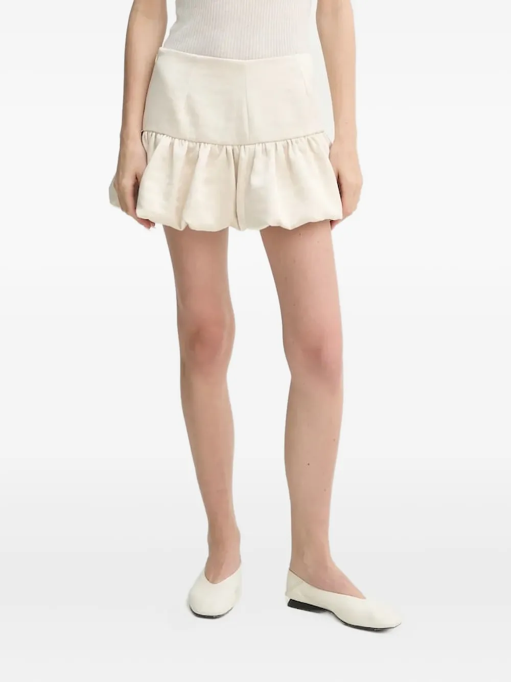 

Мини-юбка с подолом-пузырем HERSKIND, нейтральный