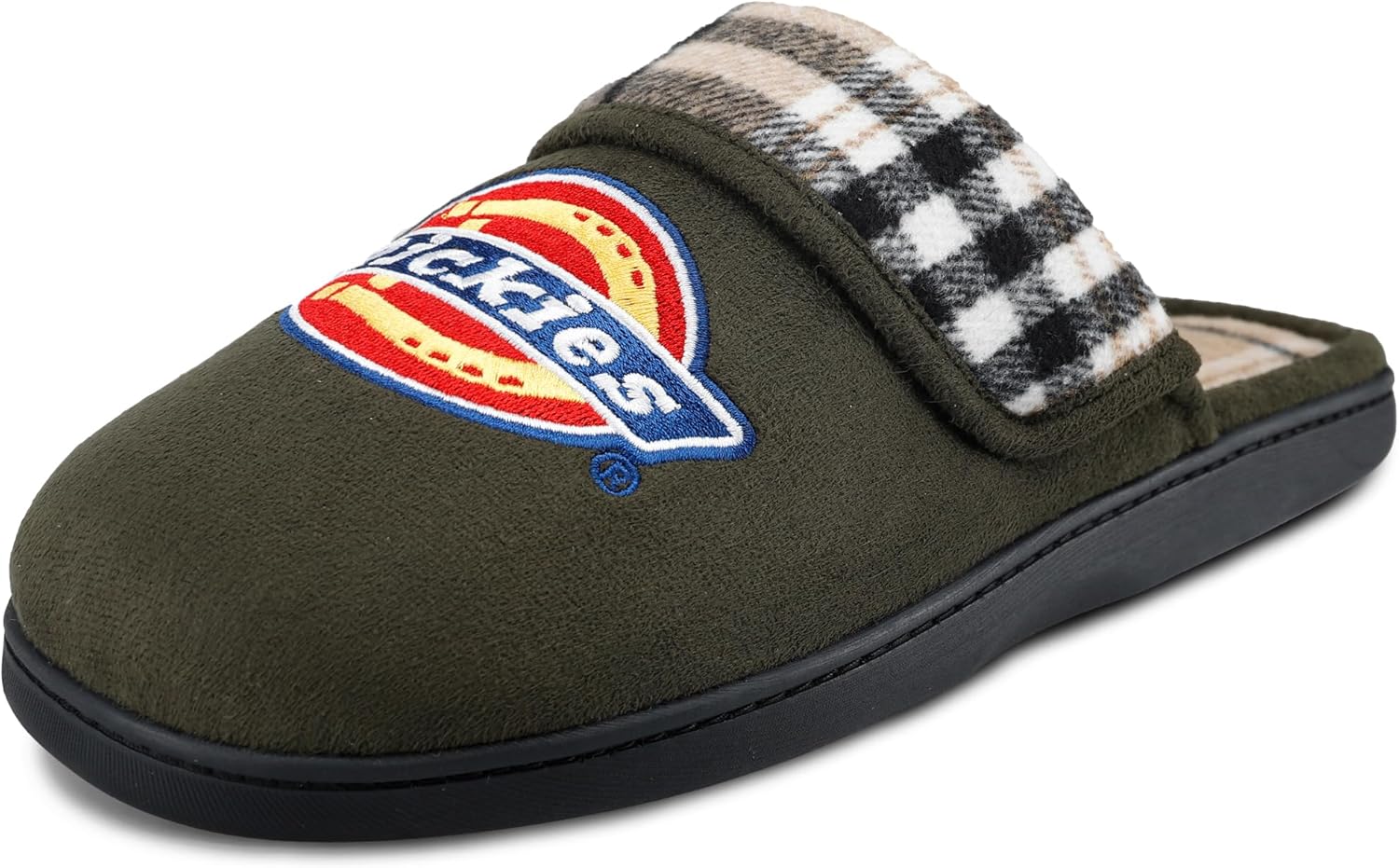 

Мужские тапочки Dickies с амортизирующей стелькой с эффектом памяти и вышитым логотипом - подошва для дома и улицы, Olive