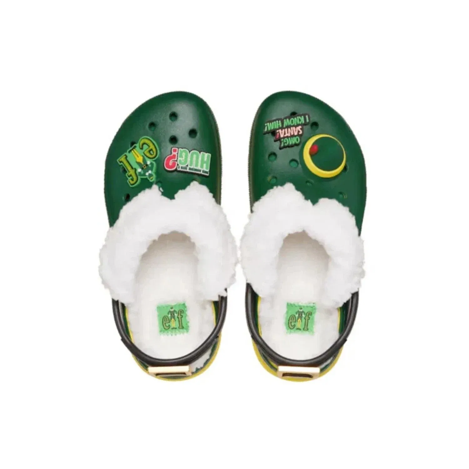 Детские сабо Crocs ELF Classic-7C1, зеленые, с мягкой подкладкой, модель KFC685 — фото 4