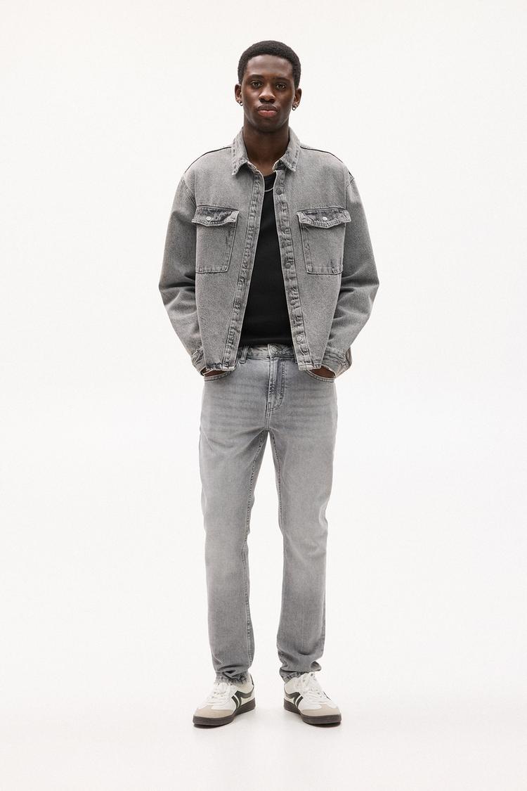 

Джинсы облегающего кроя Pull And Bear, серый