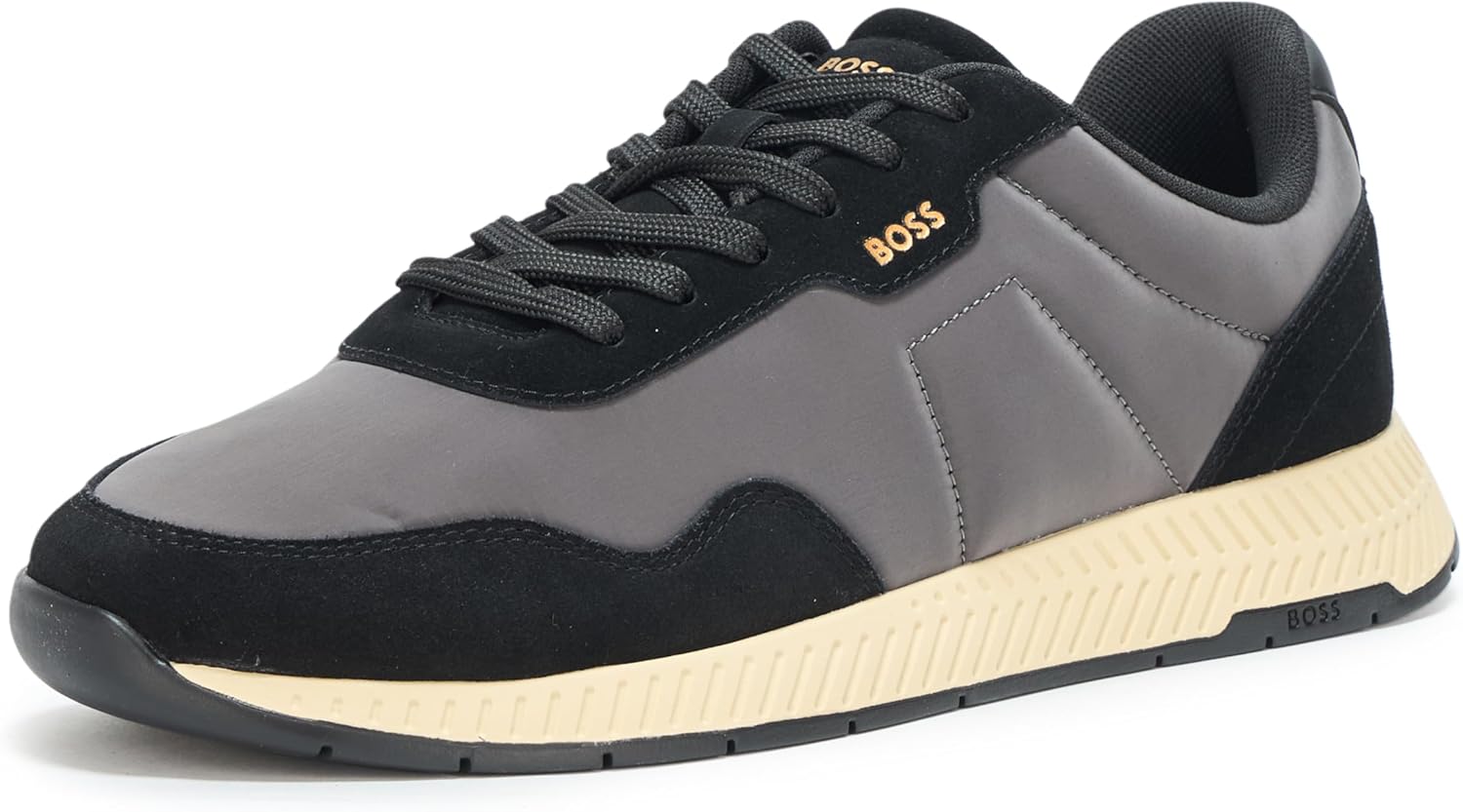 

BOSS мужские базовые кроссовки с низким профилем, Charcoal/Black