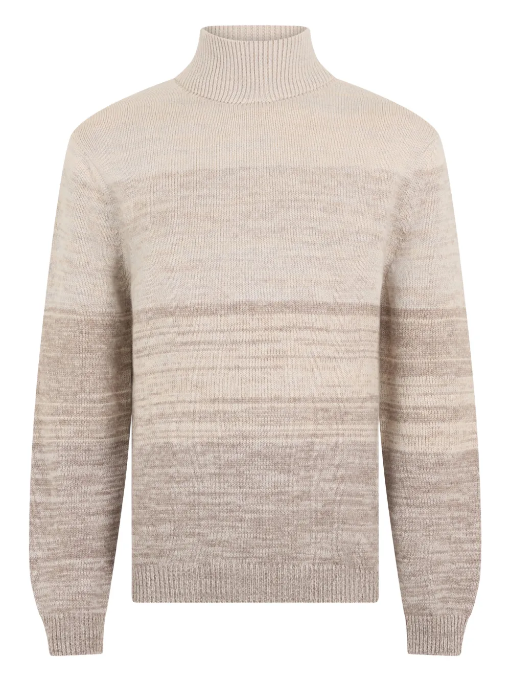 

Полосатый свитер с воротником-гольф Malo, нейтральный