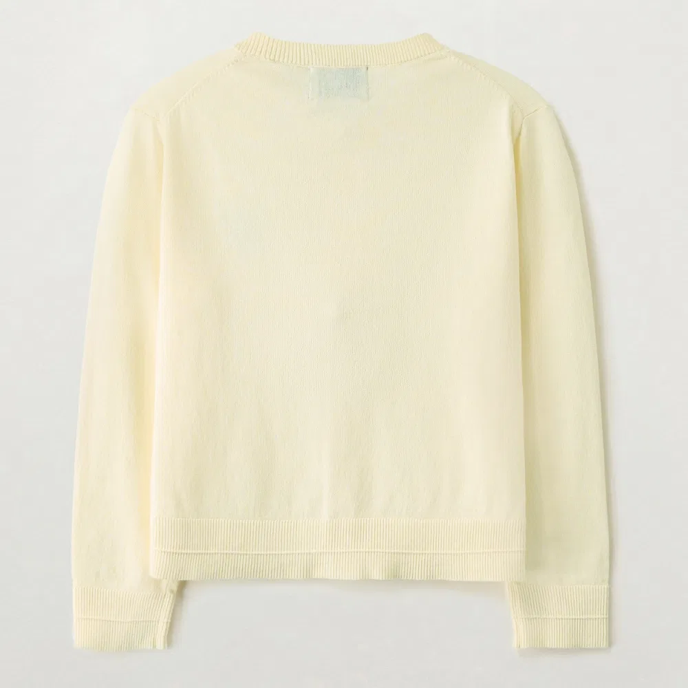 Детский кардиган Lauren Lightweight Crewneck светло-жёлтый от Satur Kids — фото 4