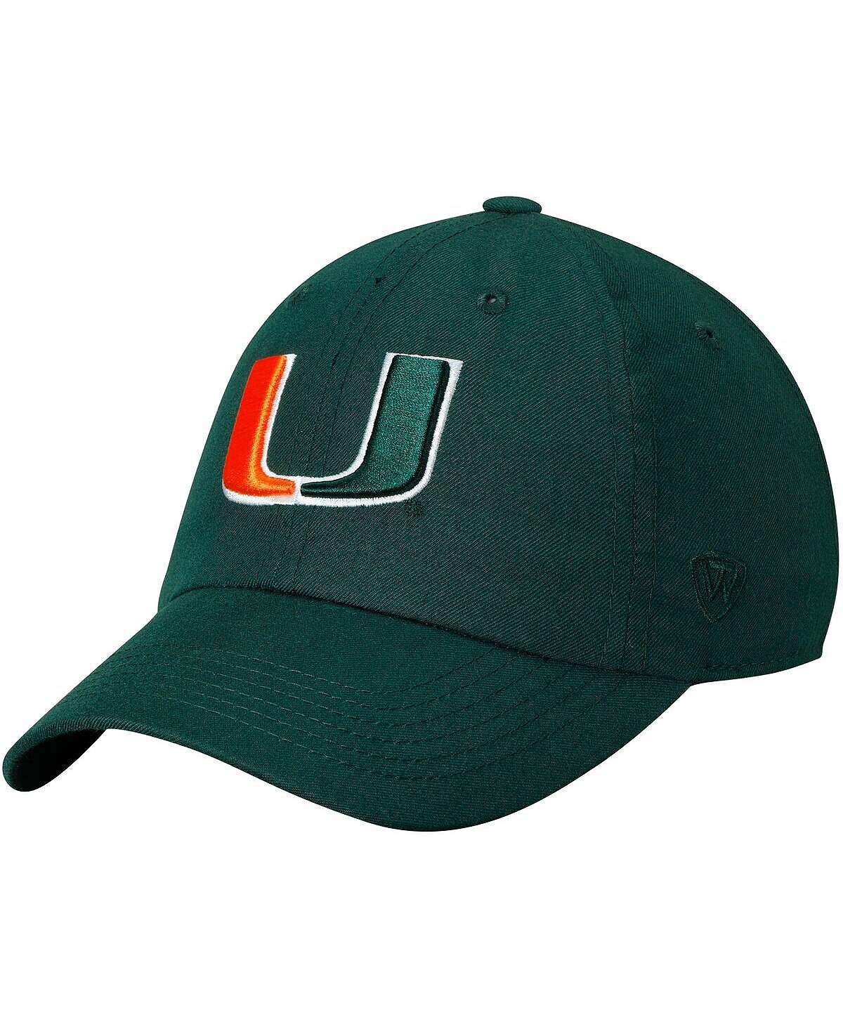 

Мужская зеленая регулируемая шляпа с логотипом Miami Hurricanes Primary Top of the World