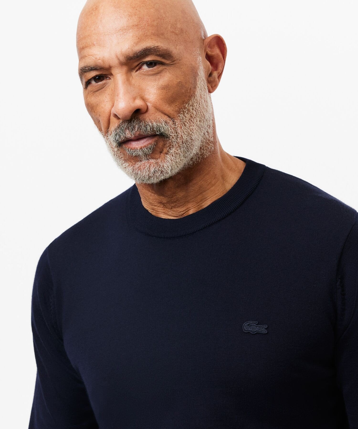 Вязаный свитер из мериносовой шерсти LACOSTE, Dark Navy — фото 2