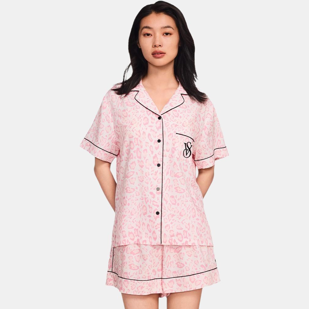 Victoria's Secret Пижамный комплект Women's Pink Leopard Print — фото 3
