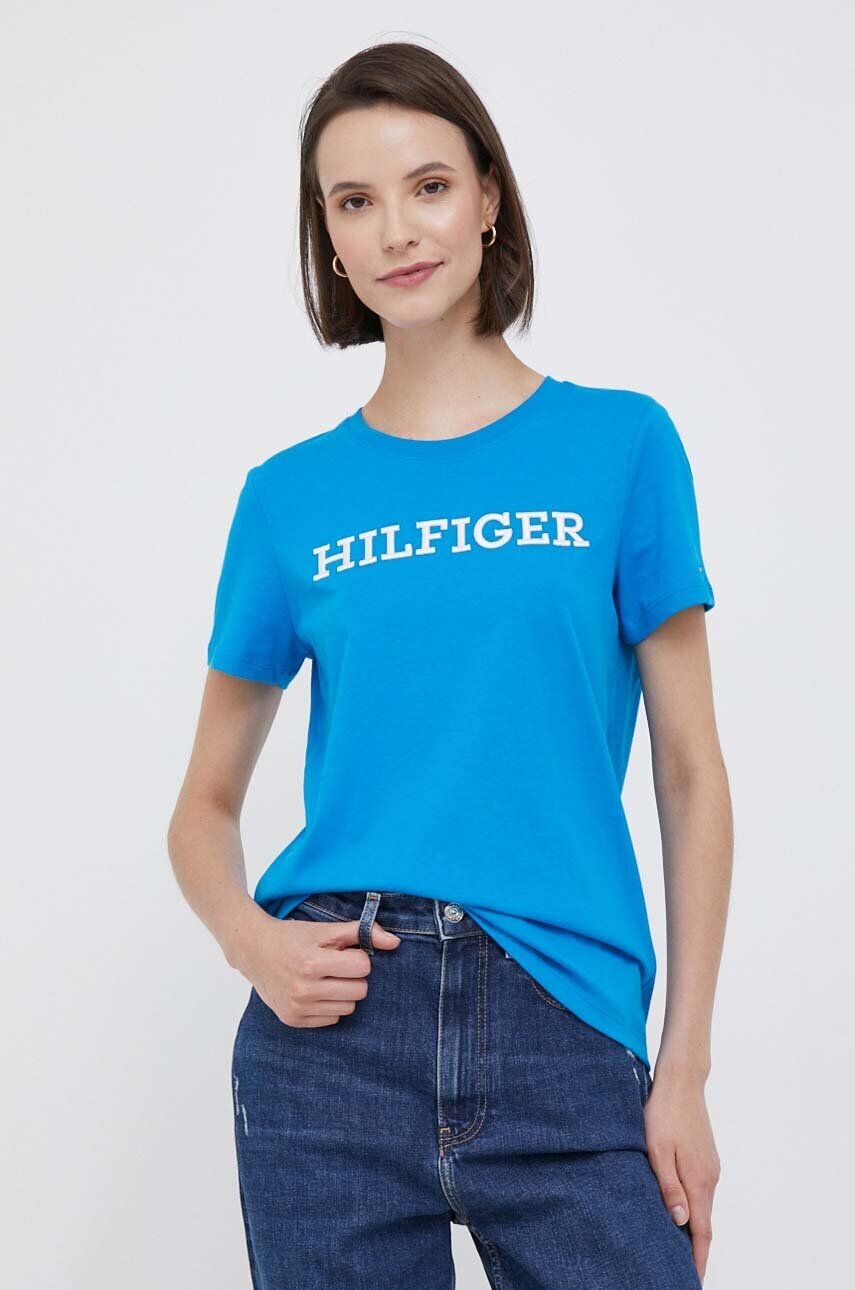 

Хлопковая футболка Tommy Hilfiger, синий