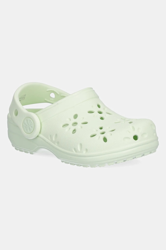 

Классические детские сабо с цветочным принтом и ажурными вырезами Crocs, зеленый