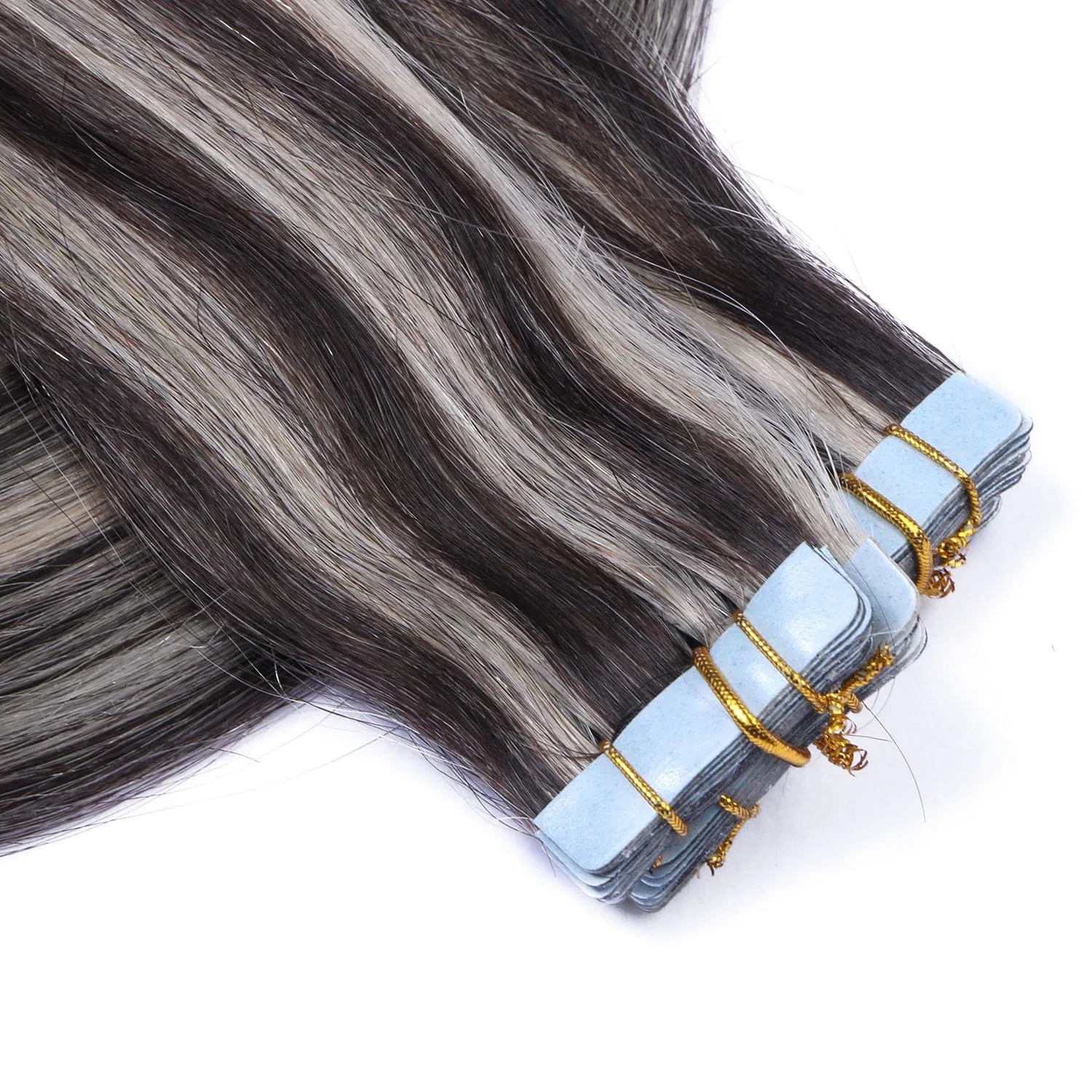Наращивание волос на лентах Novon Hair Extensions #1B/Grey, 60 см, 10 прядей Haar-Profi — фото 3