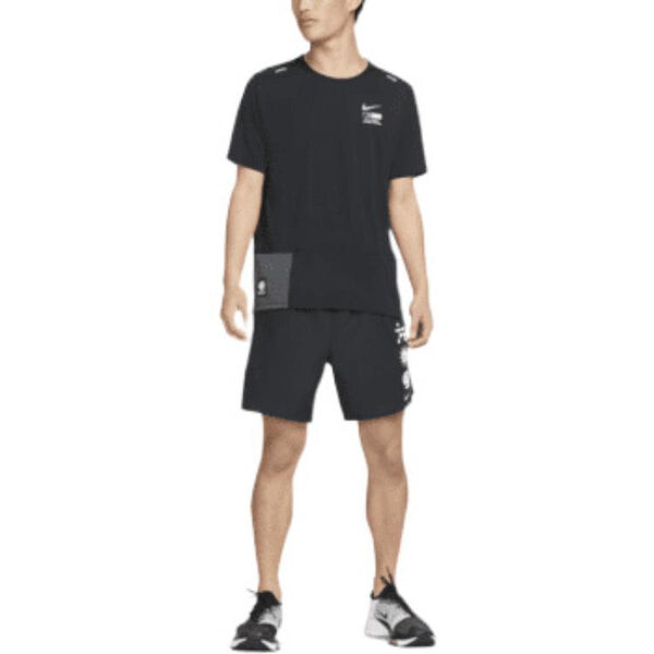 Футболка Men's Nike Solid Color Back Alphabet Printing Short Sleeve Black T-Shirt, мультиколор — фото 3