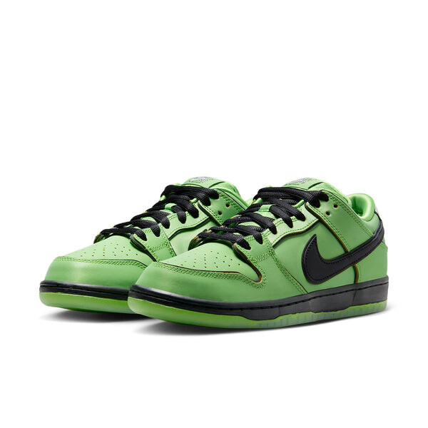 Кроссовки Nike x The Powerpuff Girls SB Dunk Low Prox QS 'Buttercup', зеленый — фото 2
