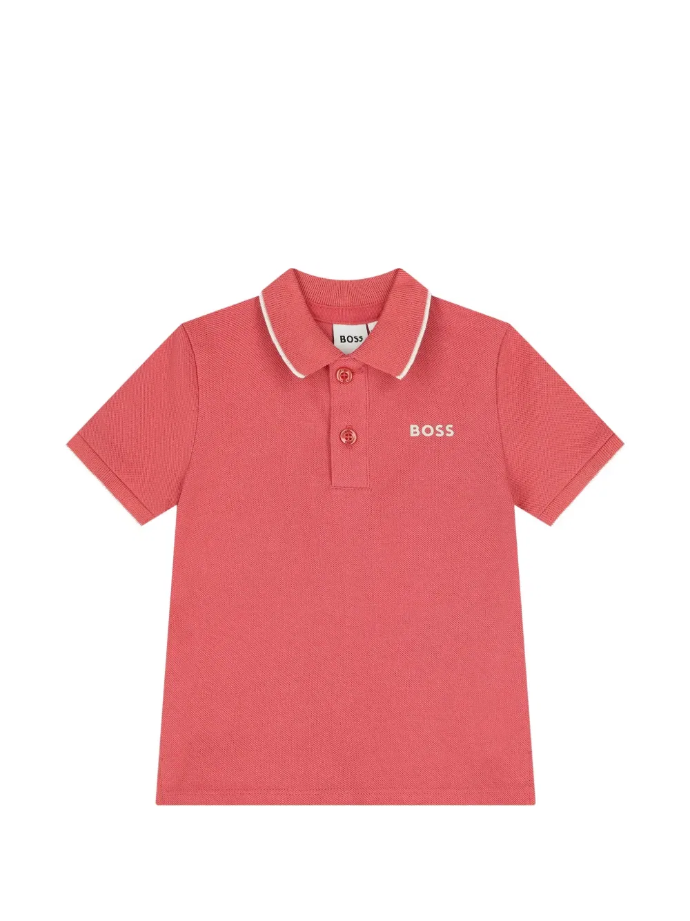 Рубашка-поло с коротким рукавом Boss Kidswear, красный