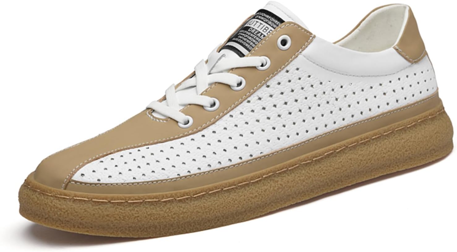 

Мужские модные кроссовки из кожи, мужские повседневные кроссовки, стильные ретро бизнес-казуальные туфли для мужчин Abborora, Brown Hollow